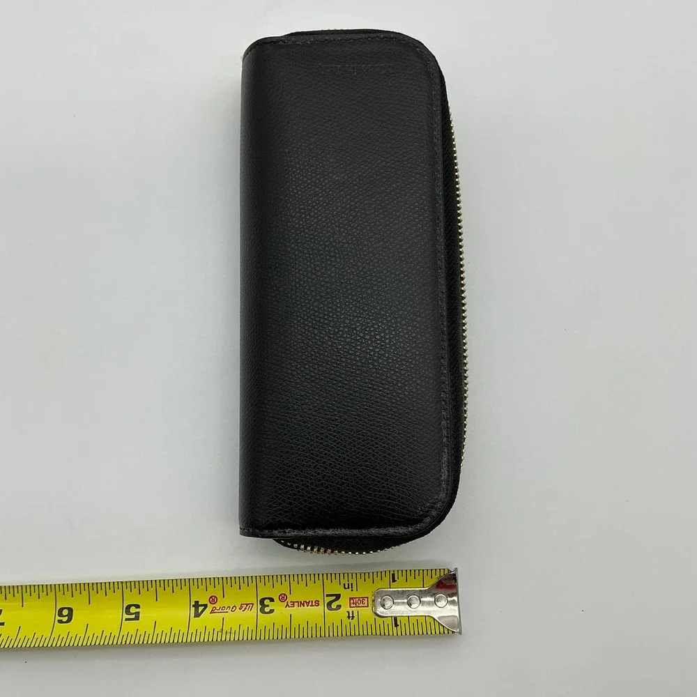 RETIRED Excellent condition Black Visconti Four Pen Holder Zipper Pouch